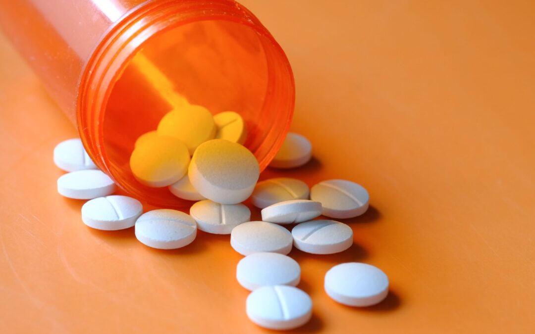 A bottle with dosages, expiration dates, and more