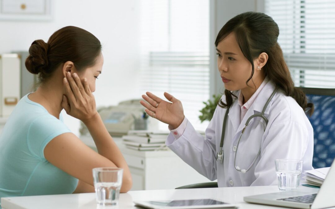 A woman asking "what are my abortion options?"