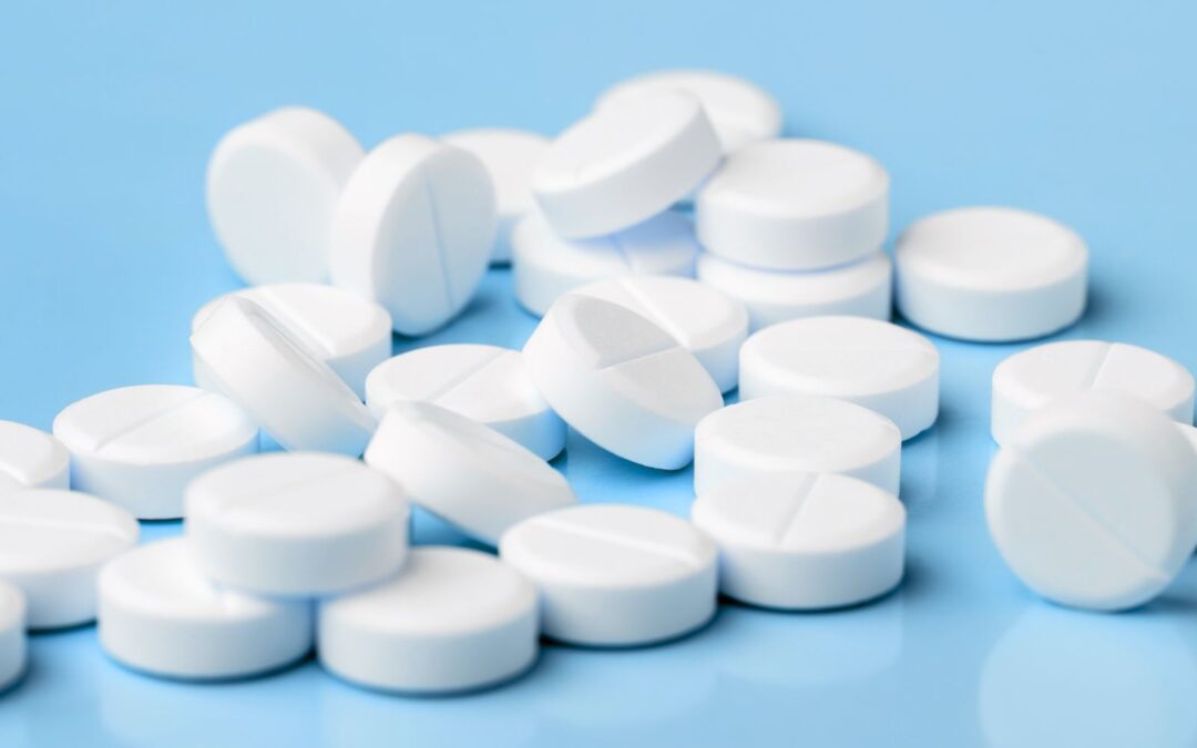 Pile of white pills